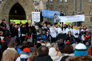 Loretta Saunders - Vigil in Ottawa, March 5, 2014 (Photo courtesy of ibourgeault_tasse from Flickr Creative Commons)