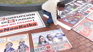 Signs used to protest against Fujimori. Credit: Eline van Nes/Al Jazeera