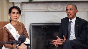 U.S. President Barack Obama meeting with Aung San Suu Kyi to discuss the future relationship between the U.S. and Myanmar. (Reuters)