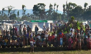 Rohingya refugees at the Pauktaw camp in west Burma. (Kate Hodal for the Guardian)