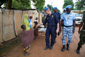 MINUSCA Police Commissioner in Bangui in the Central African Republic.