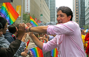 Trudeau marches in Toronto's Pride parade. https://flic.kr/p/vBcWFe