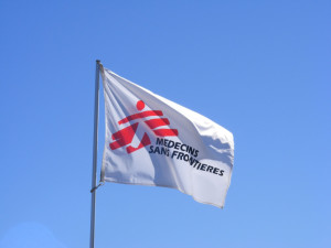 Flag of MSF, known in English as Doctors Without Borders. https://flic.kr/p/3b9Wve