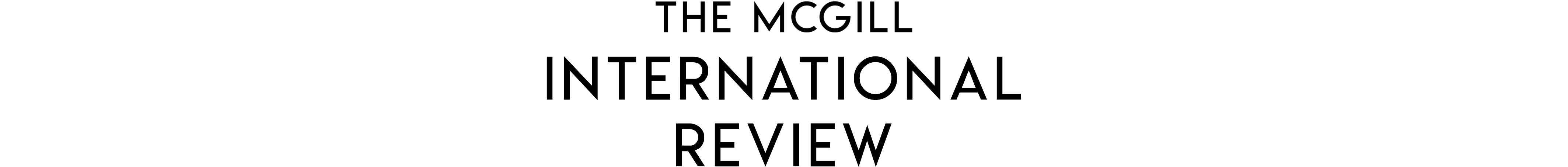 The McGill International Review