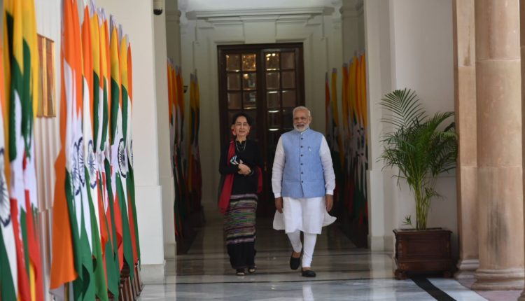 Narendra Modi and Aung San Suu Kyi