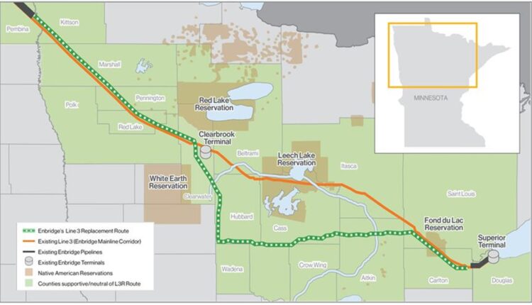 Final Line 3 Replacement Project Route – MIR